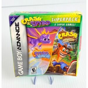 New Crash & Spyro Superpack GBA Damaged Box Sierra Sealed GBA Brand